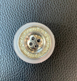 Dill Buttons 350305 Rhinestone Silver Button 23 mm