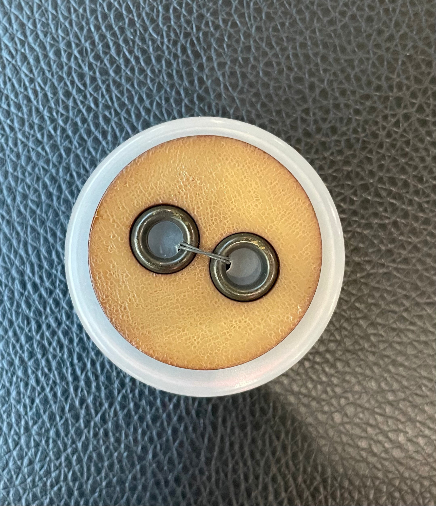 Dill Buttons 400080 Brown Faux Suede 2 hole button 32 mm