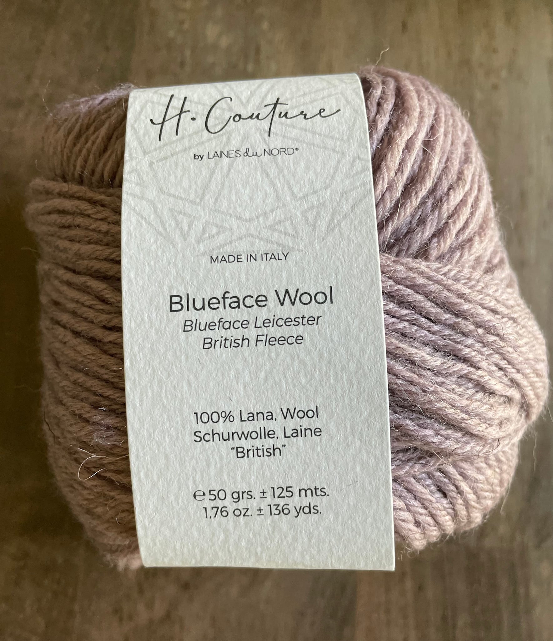 LAINES DU NORD H Couture Blueface Wool 13 DUSTY ROSE