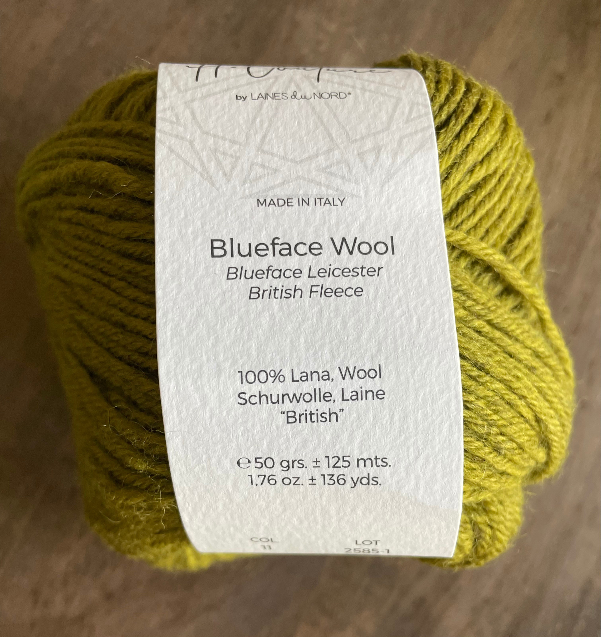 LAINES DU NORD H Couture Blueface Wool 11 OLIVE