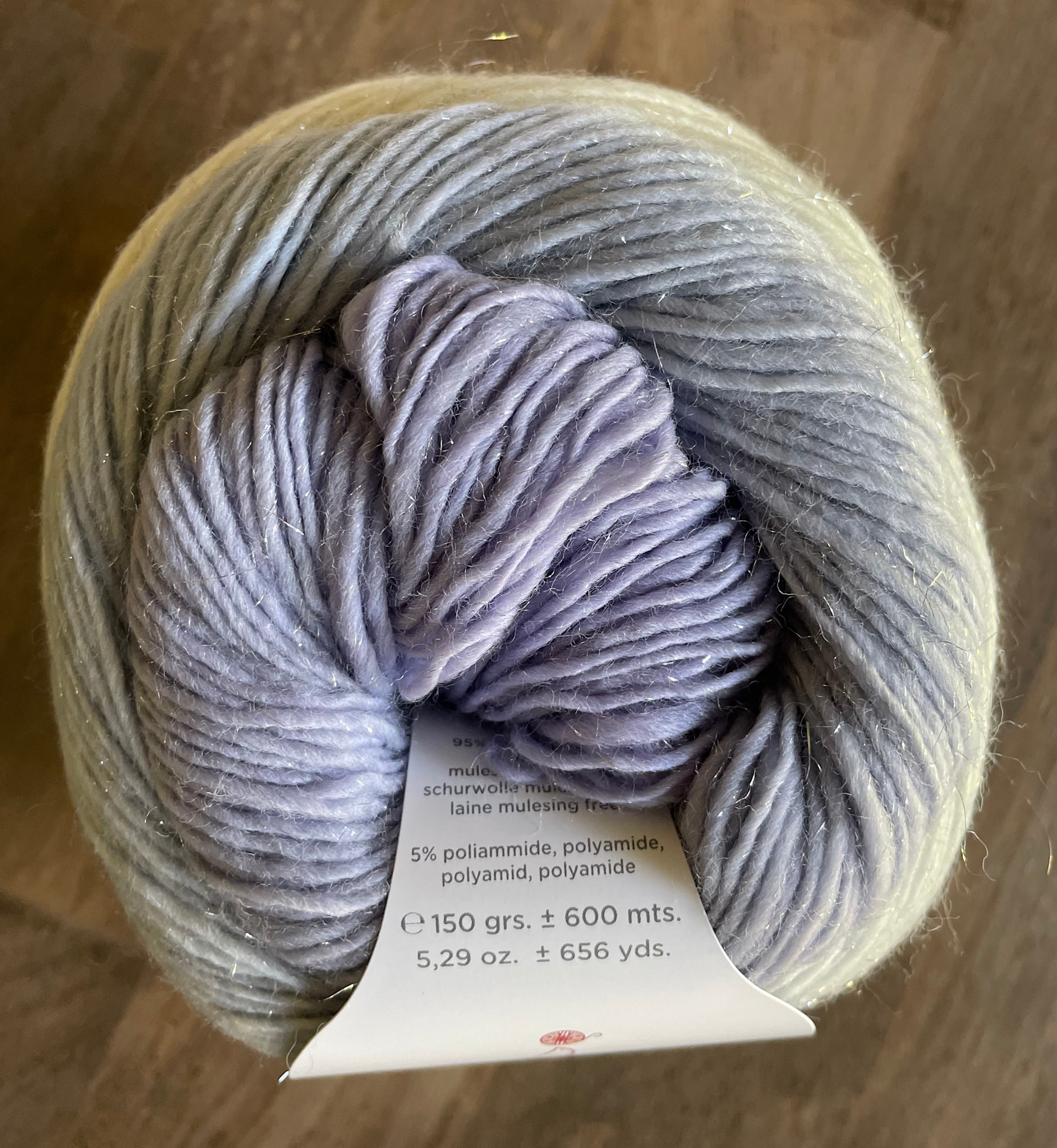 LAINES DU NORD Laines du Nord Poema Glitter 23 IVORY PERIWINKLE