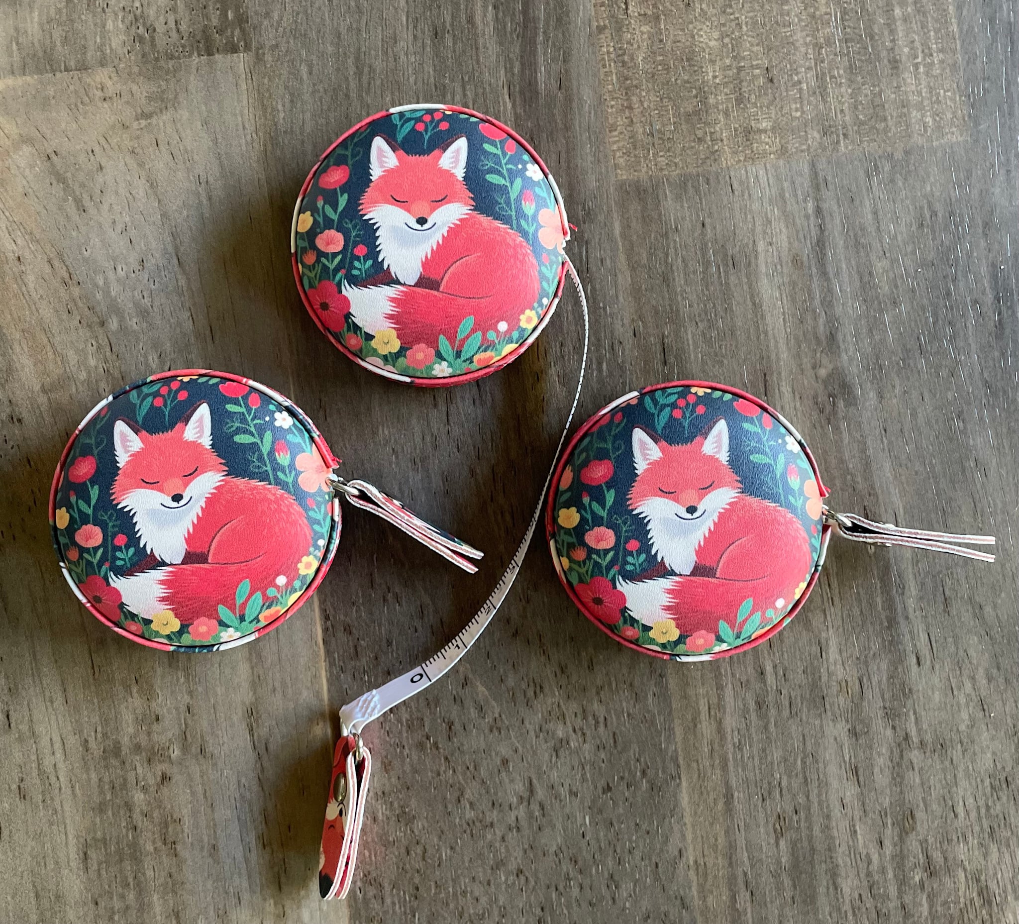 heartstrings Floral Fox Retractable 60" Tape Measure