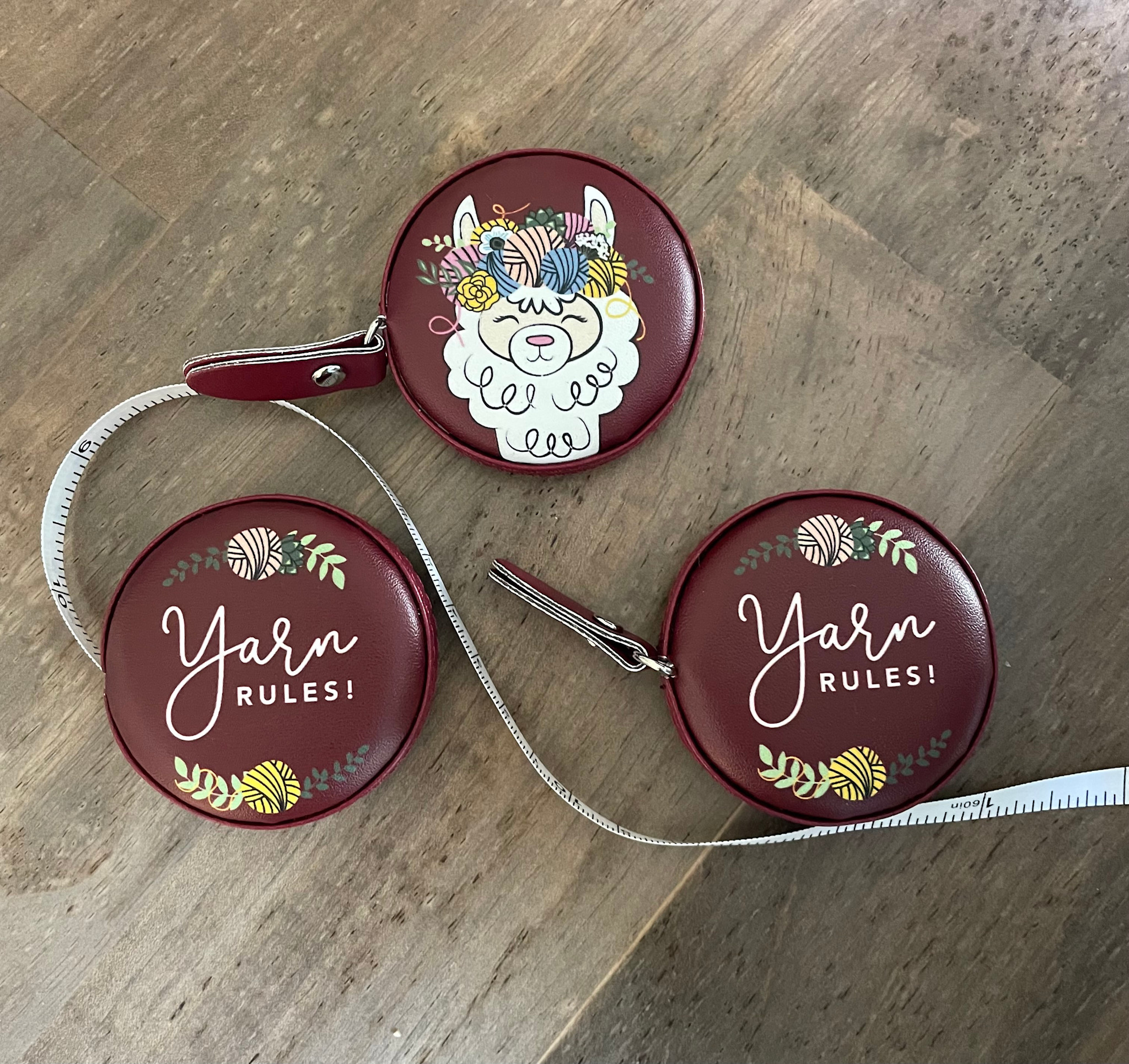 heartstrings Floral Llama Retractable 60" Tape Measure