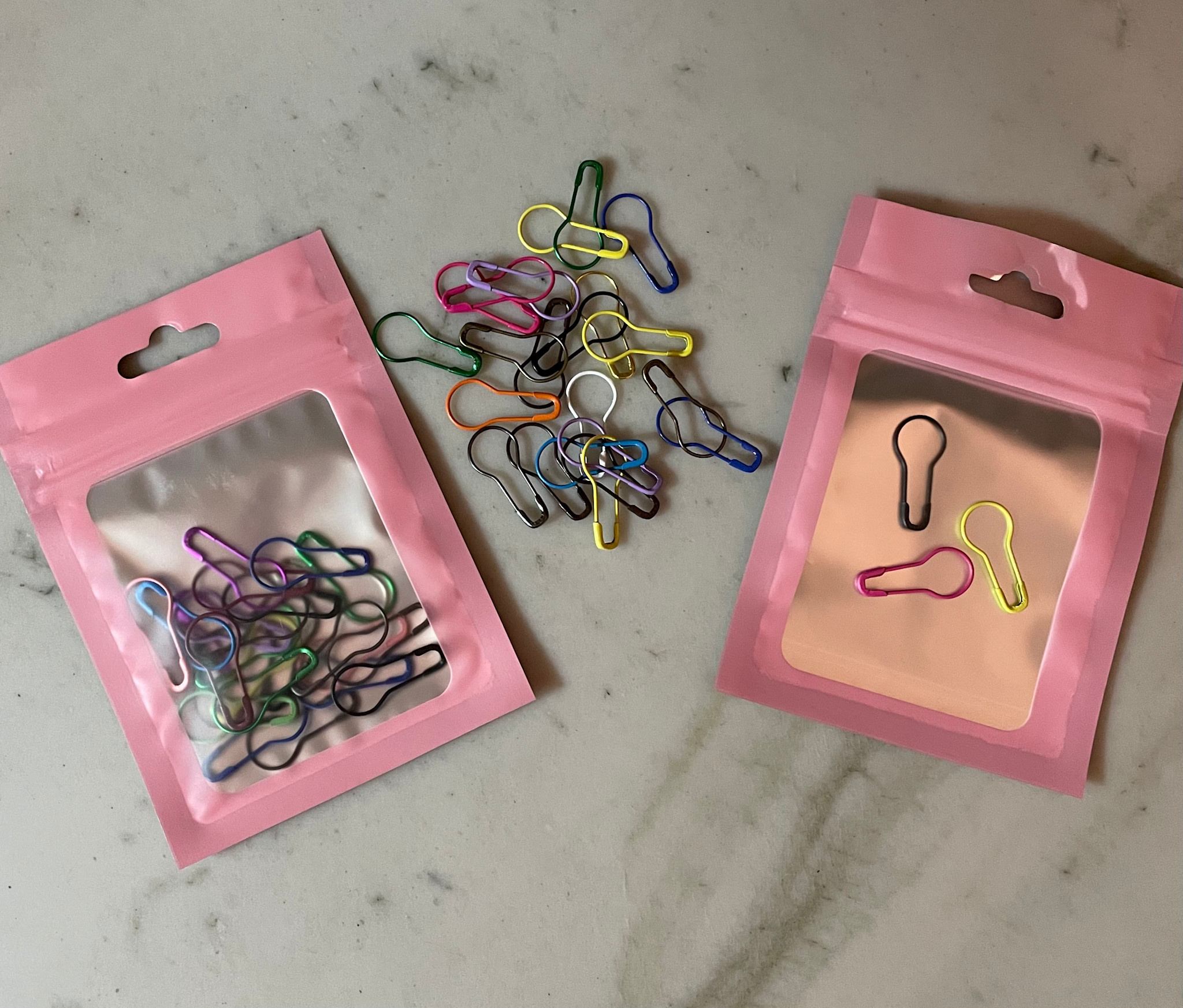 heartstrings 25 Metal Locking Stitch Markers Multi Color