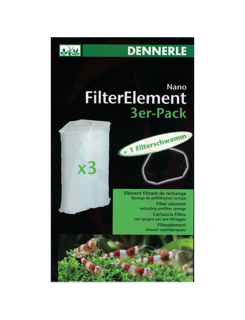 Filter Cartridge for Nano Eckfilter Corner Filter(3pk) (up to 10 gal) - Dennerle