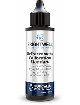 BrightWell Aquatics REFRACTOMETER & HYDROMETER Calibration Solution (60 ml) - Brightwell Aquatics