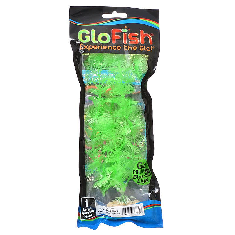 campus Pretentieloos Paine Gillic GloFish Green Fluorescent Plant Deco Lg - Glass Aquatics