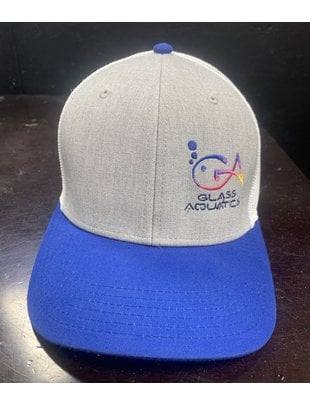 Glass Aquatics Trucker Snap Back Cap Gray w/Blue Bill - Glass Aquatics