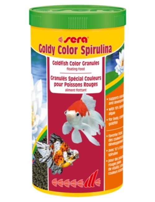 Goldy Color Spirulina Goldfish Floating Granules (250ml) Sera