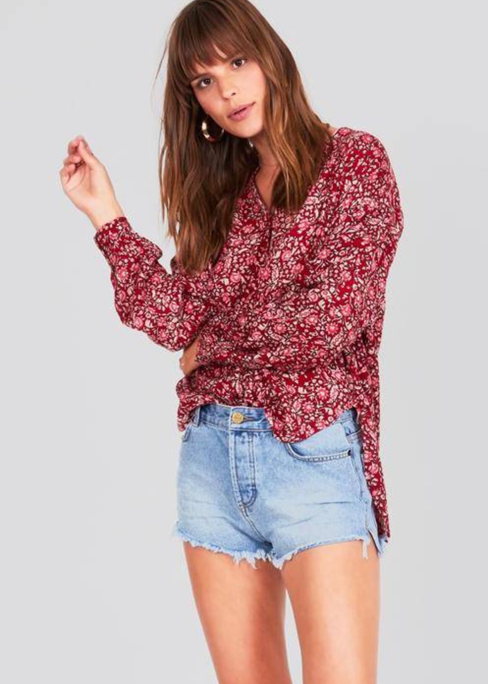 AMUSE SOCIETY MALLORCA WOVEN BLOUSE