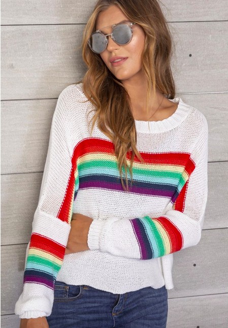 Wooden ships deals rainbow sweater