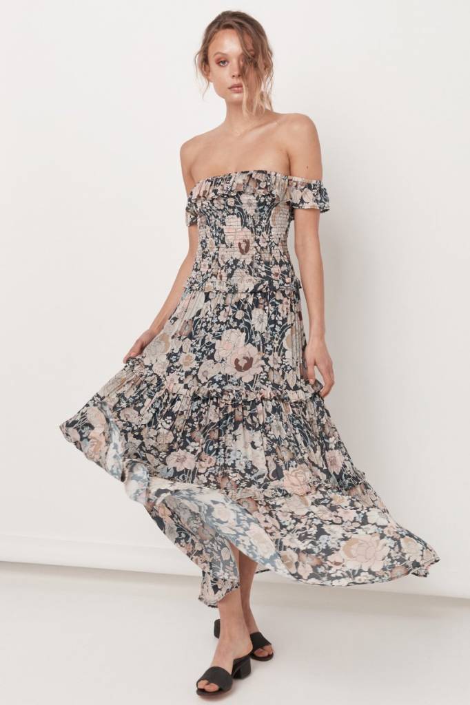 spell amethyst shirred sundress