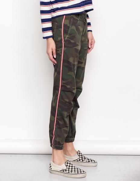 sundry camo zip jogger