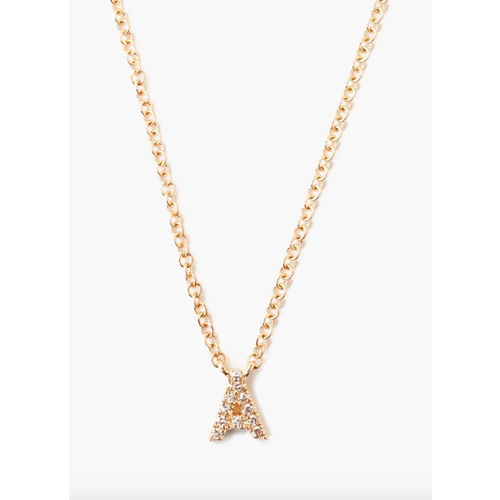CHAN LUU CHAN LUU WHITE DIAMOND INITIAL NECKLACE CHAN LUU CHAN LUU WHITE DIAMOND INITIAL NECKLACE