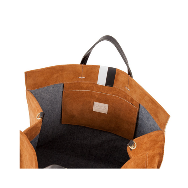 clare v suede tote