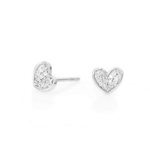 ADINA REYTER ADINA REYTER SUPER TINY PAVE FOLDED HEART STUDS ADINA REYTER ADINA REYTER SUPER TINY PAVE FOLDED HEART STUDS