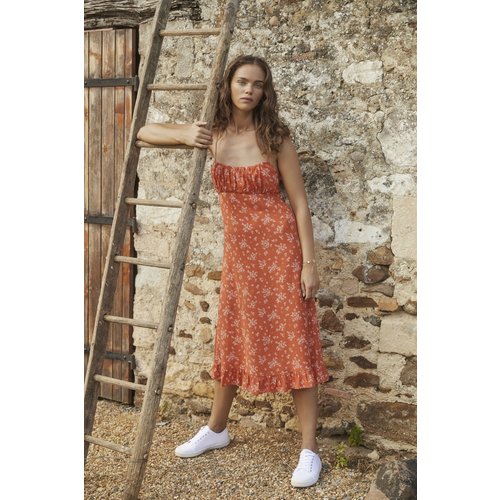 AUGUSTE AUGUSTE MAEVE DAVIS MIDI DRESS AUGUSTE AUGUSTE MAEVE DAVIS MIDI DRESS