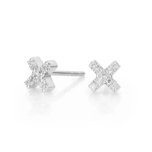 ADINA REYTER SUPER TINY PAVE X POSTS ADINA REYTER SUPER TINY PAVE X POSTS