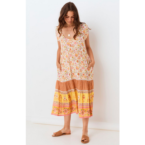 SPELL AND THE GYPSY COLLECTIVE SPELL PORTOBELLO ROAD BABYDOLL MIDI DRESS SPELL AND THE GYPSY COLLECTIVE SPELL PORTOBELLO ROAD BABYDOLL MIDI DRESS