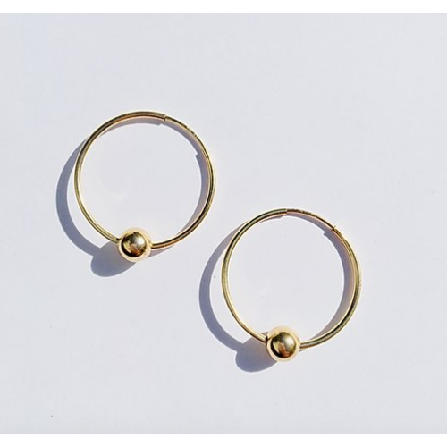 paradigm PARADIGM MEDIUM SINGLE BEAD HOOPS paradigm PARADIGM MEDIUM SINGLE BEAD HOOPS
