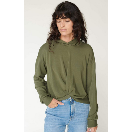 STATESIDE STATESIDE VISCOSE FLEECE TWIST FRONT HOODIE STATESIDE STATESIDE VISCOSE FLEECE TWIST FRONT HOODIE