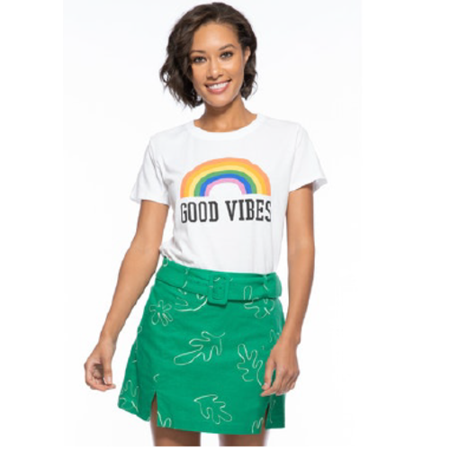 SUBURBAN RIOT SUBURBAN RIOT GOOD VIBES RAINBOW LOOSE TEE SUBURBAN RIOT SUBURBAN RIOT GOOD VIBES RAINBOW LOOSE TEE