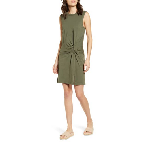 STATESIDE STATESIDE SUPIMA SIDE TWIST TANK DRESS STATESIDE STATESIDE SUPIMA SIDE TWIST TANK DRESS