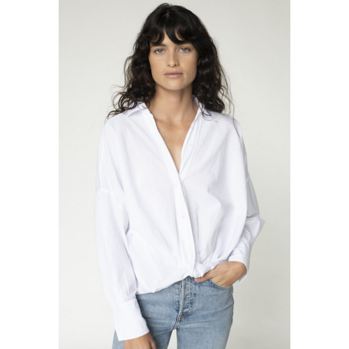 STATESIDE STATESIDE LS POPLIN FRONT TWIST SHIRT STATESIDE STATESIDE LS POPLIN FRONT TWIST SHIRT