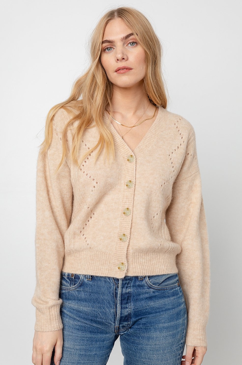 spell heather long knit cardigan