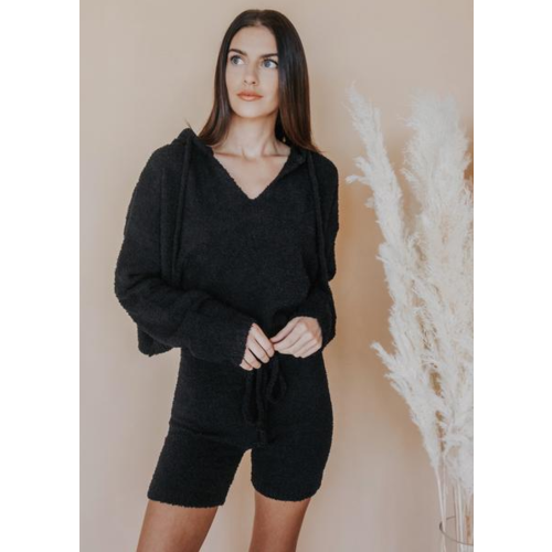 NIA NIA NOTCHED HOODED SWEATER NIA NIA NOTCHED HOODED SWEATER
