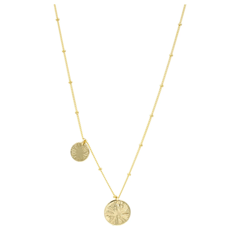 paradigm PARADIGM DOUBLE BURST COIN NECKLACE paradigm PARADIGM DOUBLE BURST COIN NECKLACE