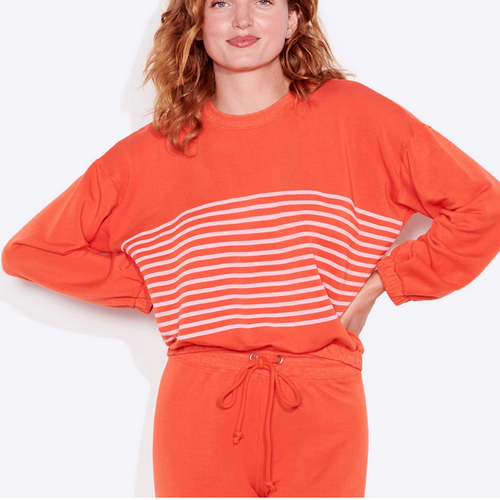 SUNDRY SUNDRY STRIPE BLOUSON SWEATSHIRT SUNDRY SUNDRY STRIPE BLOUSON SWEATSHIRT