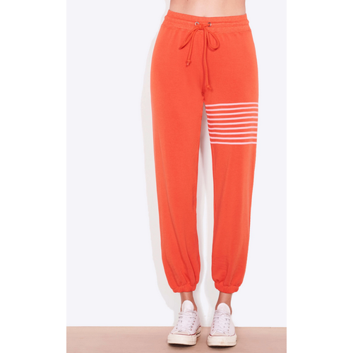 SUNDRY SUNDRY STRIPE RUCHED CUFF SWEATPANT SUNDRY SUNDRY STRIPE RUCHED CUFF SWEATPANT