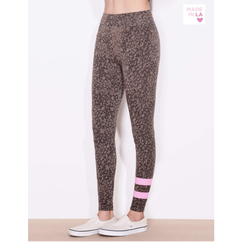 SUNDRY SUNDRY STRIPE FLORAL YOGA PANT SUNDRY SUNDRY STRIPE FLORAL YOGA PANT