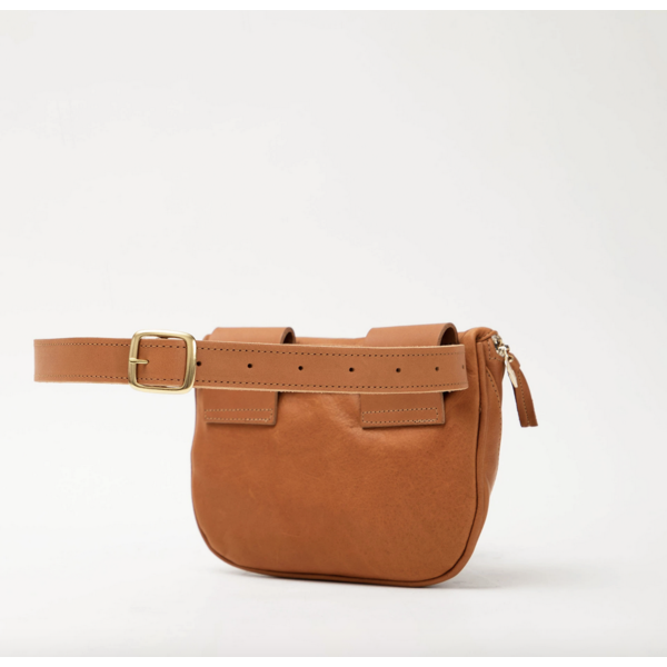 Clare V. Leather Fanny Pack in Tan Neptune