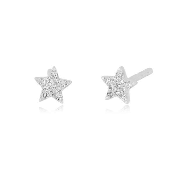 EF COLLECTION BABY DIAMOND STAR STUD EARRING