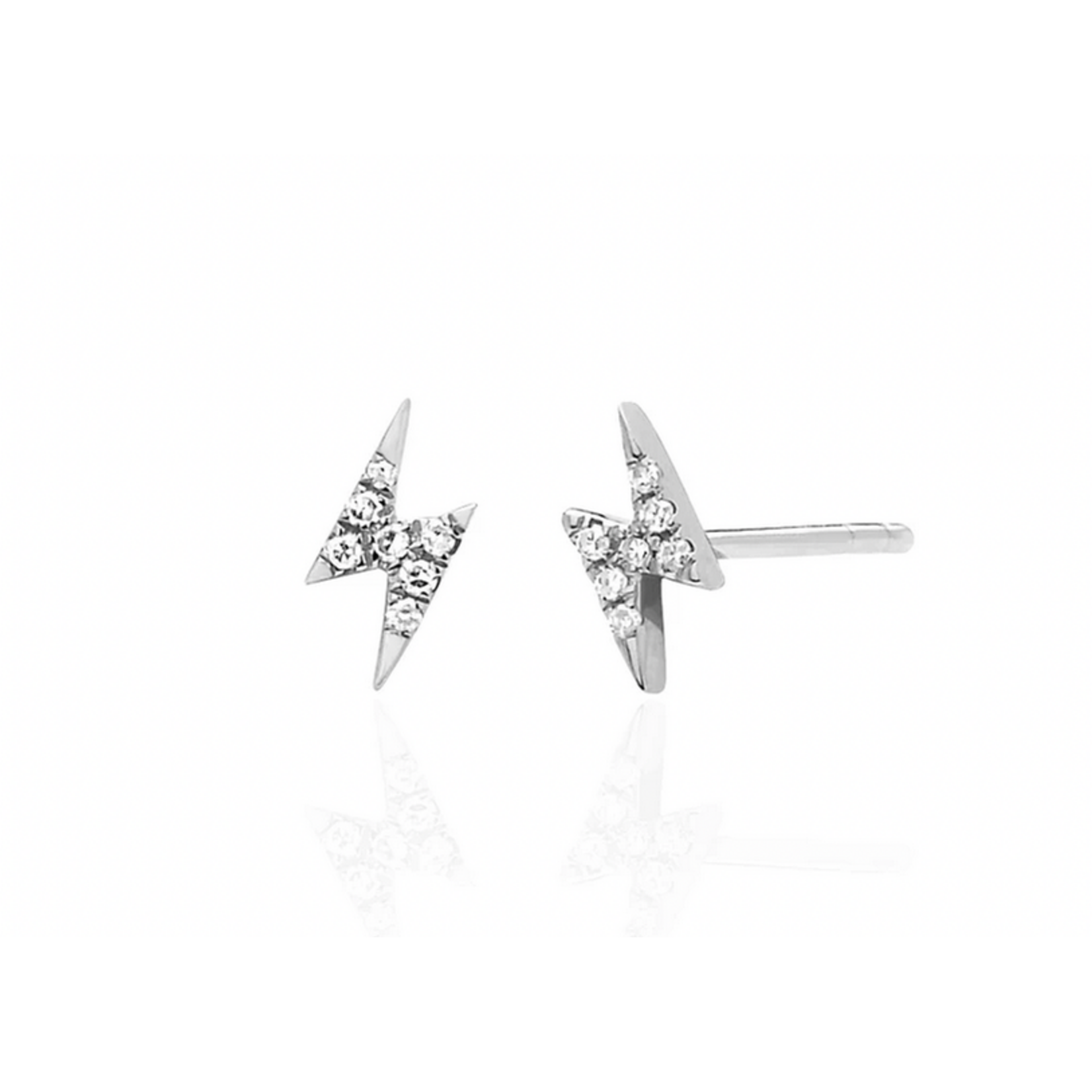 EF COLLECTION EF COLLECTION MINI DIAMOND LIGHTNING BOLT STUD EARRING