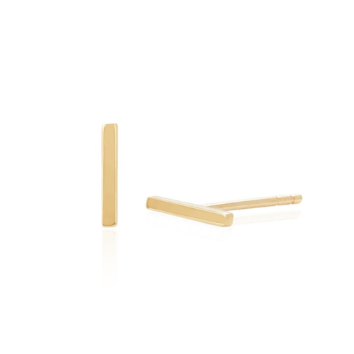 EF COLLECTION EF COLLECTION GOLD MINI BAR STUD EARRING EF COLLECTION EF COLLECTION GOLD MINI BAR STUD EARRING