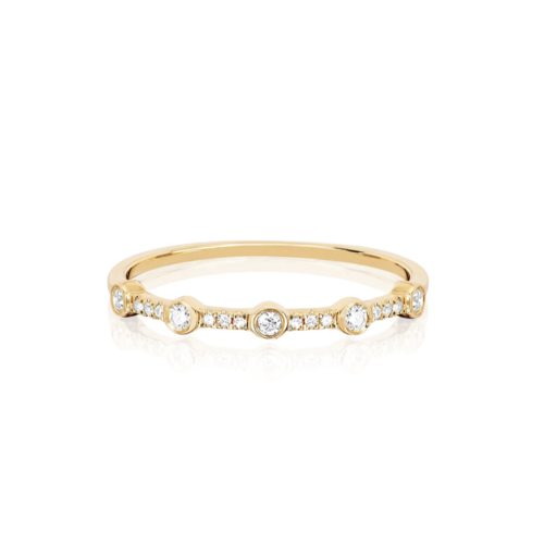 EF COLLECTION EF COLLETION 5 DIAMOND BEZEL STACK RING EF COLLECTION EF COLLETION 5 DIAMOND BEZEL STACK RING