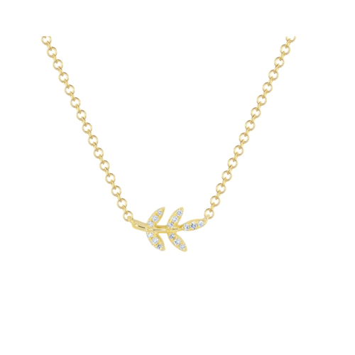 EF COLLECTION EF COLLECTION DIAMOND LEAF NECKLACE EF COLLECTION EF COLLECTION DIAMOND LEAF NECKLACE
