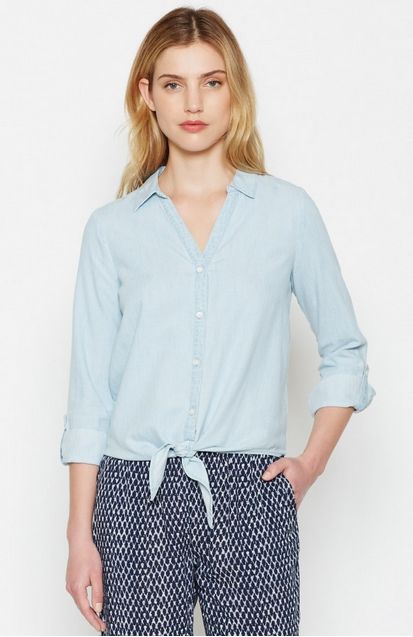 JOIE SOFT CRYSTA CHAMBRAY TOP