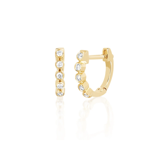 EF COLLECTION EF COLLECTION DIAMOND BEZEL HUGGIE EARRING EF COLLECTION EF COLLECTION DIAMOND BEZEL HUGGIE EARRING
