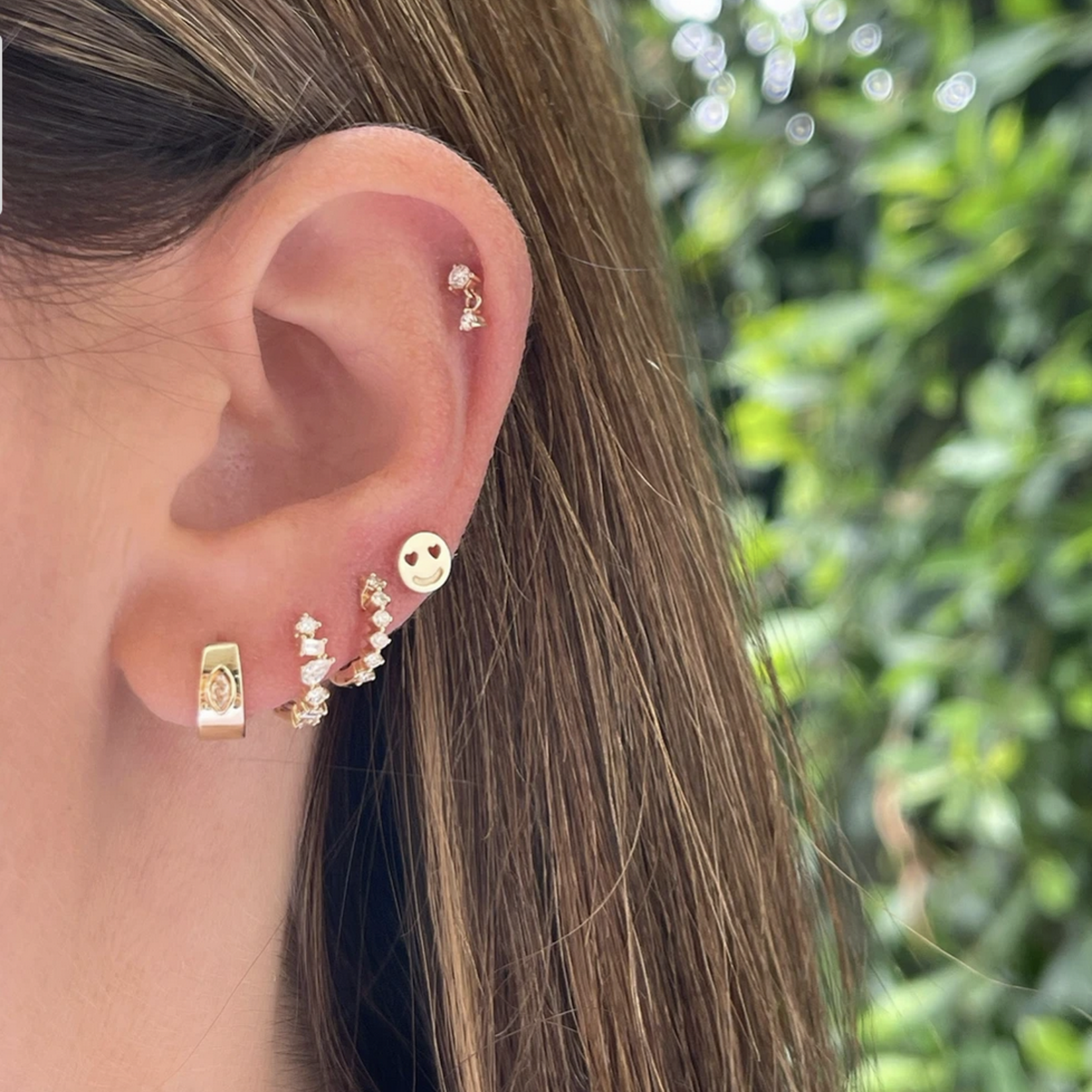 EF COLLECTION EF COLLLECTION HAPPINESS STUD EARRING