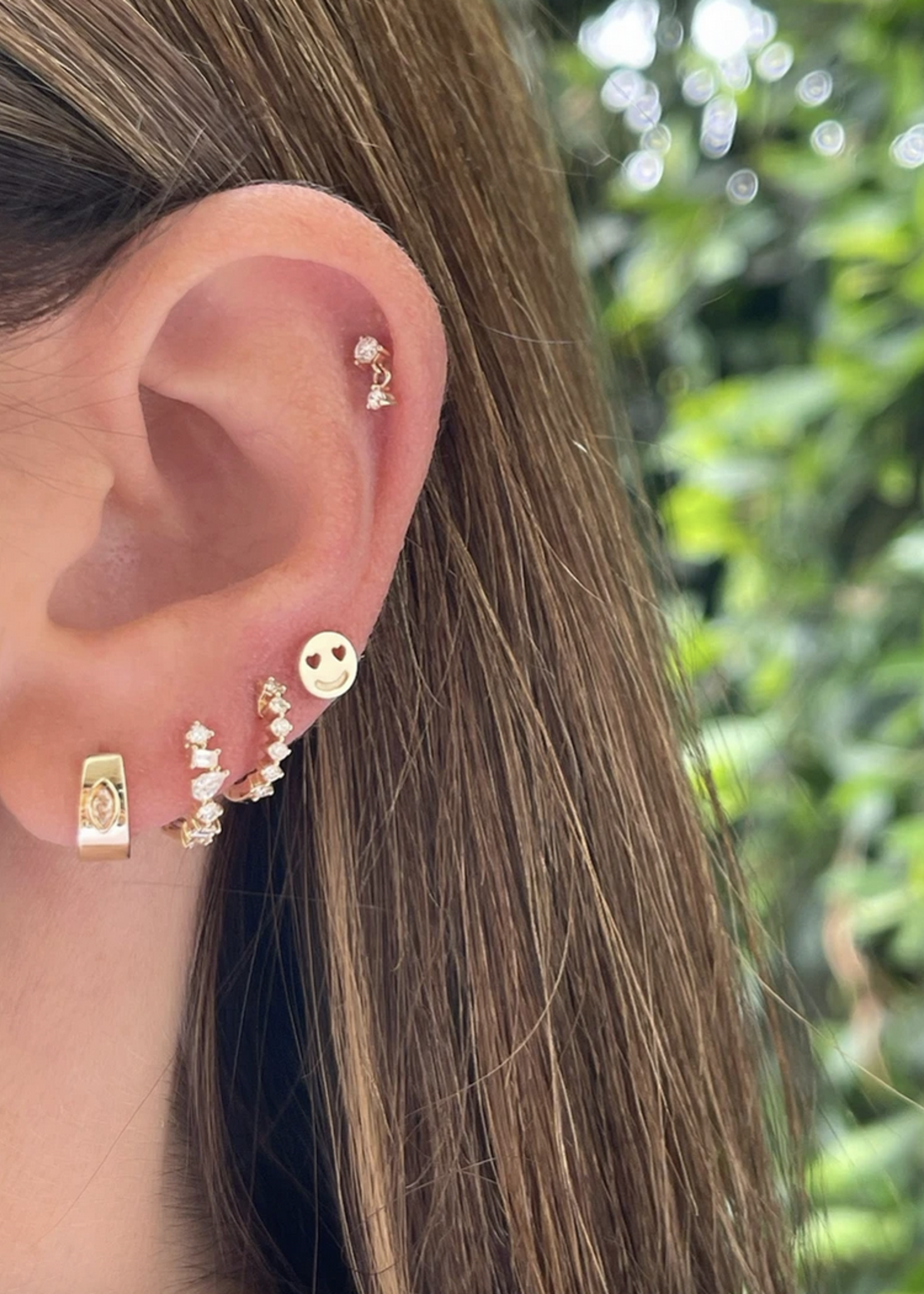 EF COLLECTION EF COLLLECTION HAPPINESS STUD EARRING