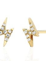 EF COLLECTION EF COLLECTION MINI DIAMOND LIGHTNING BOLT STUD EARRING