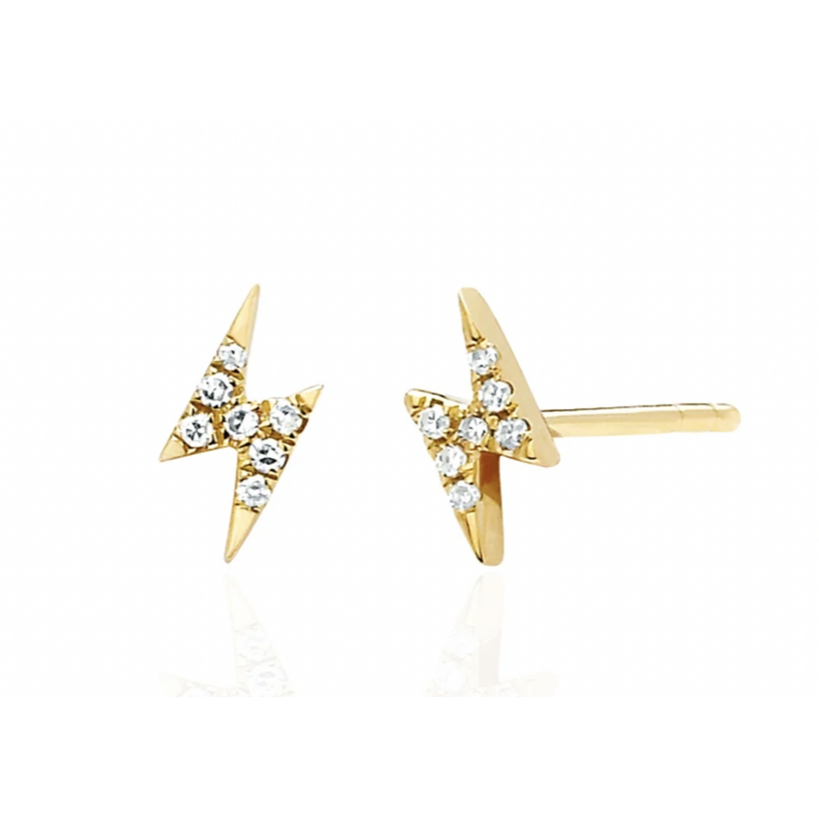 EF COLLECTION EF COLLECTION MINI DIAMOND LIGHTNING BOLT STUD EARRING