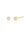 EF COLLECTION DIAMOND BEZEL STUD EARRING