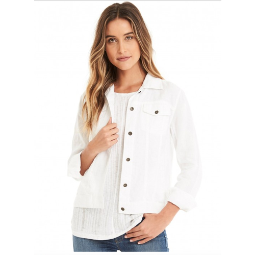 MICHAEL STARS MICHAEL STARS LINEN JEAN JACKET MICHAEL STARS MICHAEL STARS LINEN JEAN JACKET