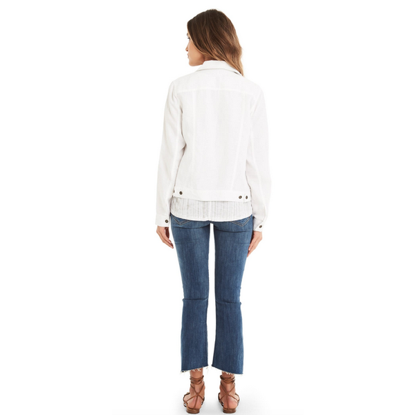 MICHAEL STARS LINEN JEAN JACKET - Cove 