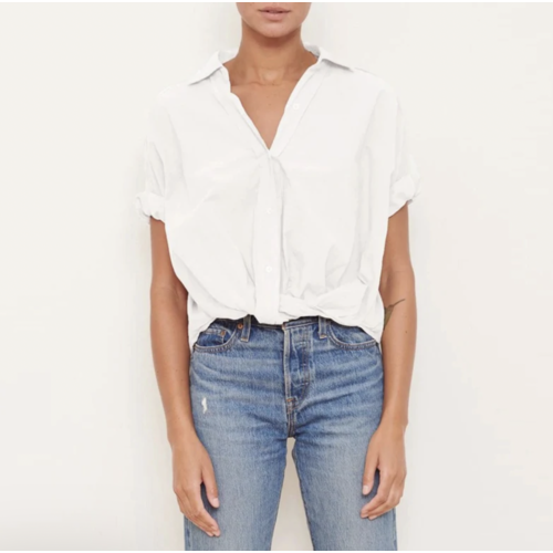 STATESIDE STATESIDE POPLIN S/S FRONT TWIST SHIRT STATESIDE STATESIDE POPLIN S/S FRONT TWIST SHIRT